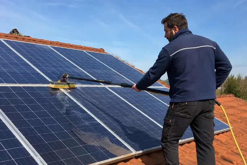Nettoyage et entretien de panneaux solaires au Lardin-Saint-Lazare